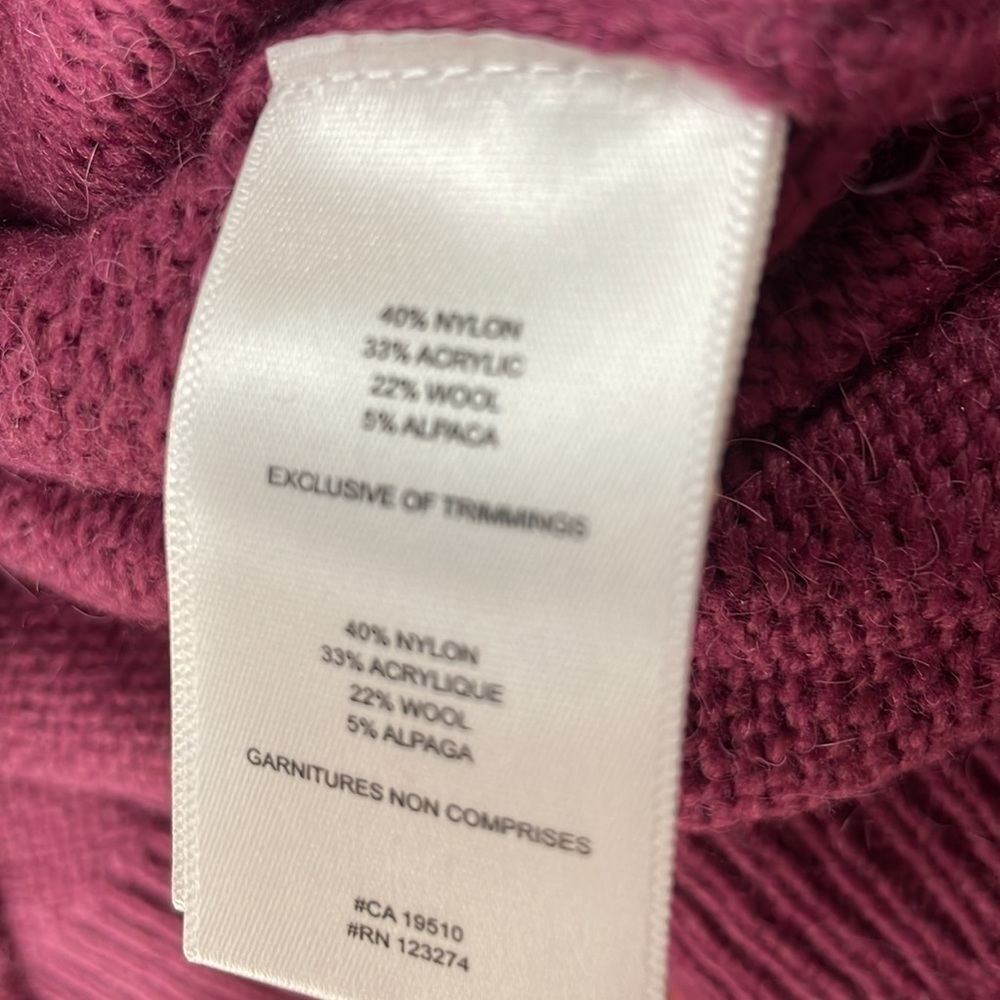 Lole
Bellamy Sweater high neck reversed seam wool alpaca blend warm comfy sz xs - Picture 9 of 11